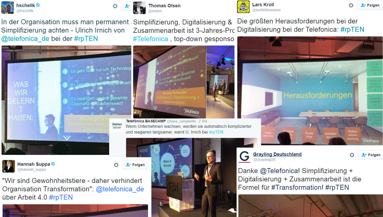 Tweets zum Telefónica-Vortrag auf der re:publica 2016