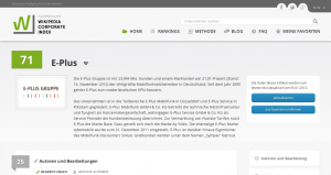 15.02.13 10:45-Schnappschuss Die Profil-Seite der E-Plus Gruppe im Wikipedia Corporate Index