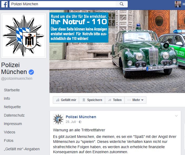 Polizei Social Media