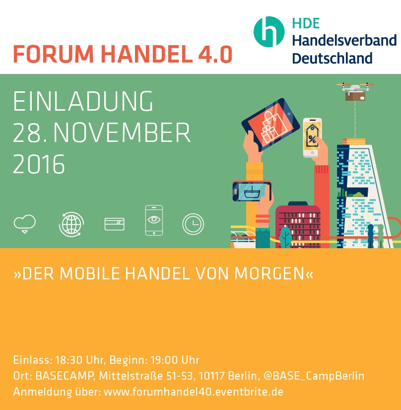 Forum Handel 4.0 am 28. November zum mobilen Handel von Morgen