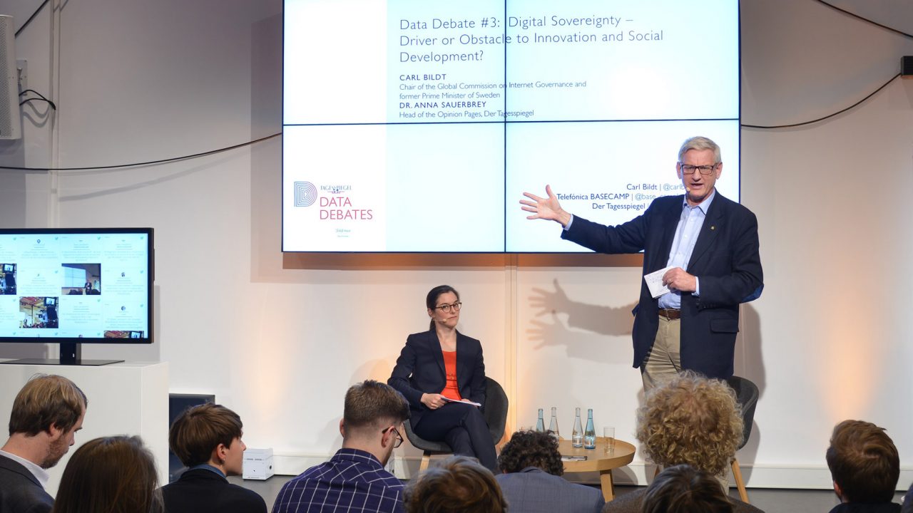 Carld Bildt zu Gast im Telefónica BASECAMP