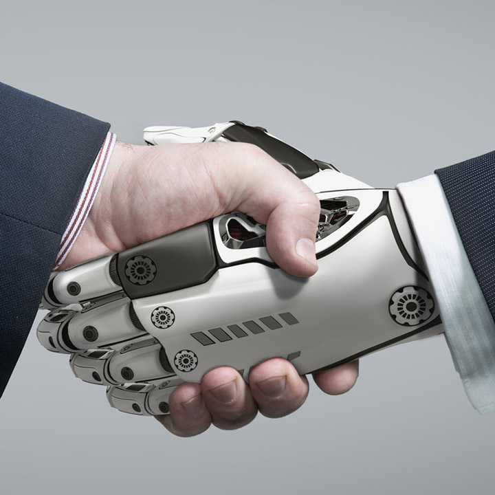 Roboterhand Roboter Handshake Arbeit 4.0