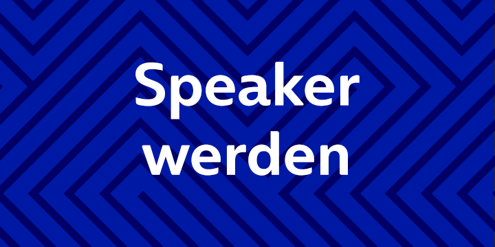 Kontaktieren Sie uns per E-Mail, um Speaker zu werden.